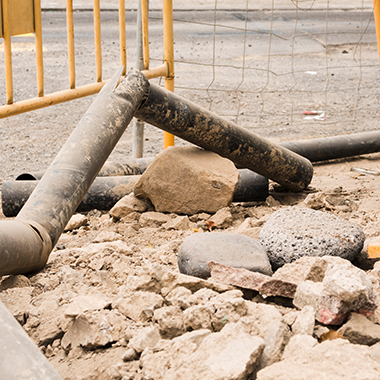 Rubble on Construction Site